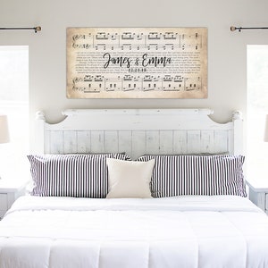 Personalized Wedding Canvas Personalized Wedding Canvas Wedding Music Song Lyric Canvas Art Choose Any Song image 3