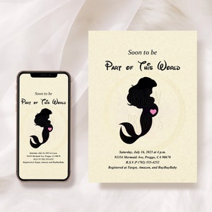 Little Mermaid Ariel Baby Shower Customizable Invitation [Digital File]