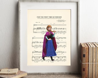 Frozen Anna For the First Time In Forever Sheet Music Art Print