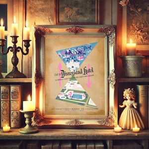 Disneyland Hotel Vintage Art Print - Disneyland Hotel Art - Vintage Disney Art - Disney Resort