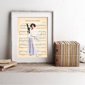 Star Wars Princess Leia White Robe Sheet Music Art Print
