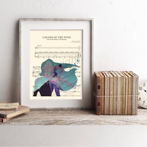 Pocahontas Colors of the Wind Sheet Music Art Print