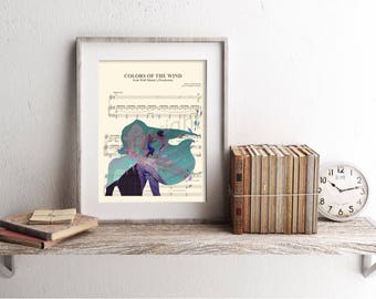 Pocahontas Colors of the Wind Sheet Music Art Print