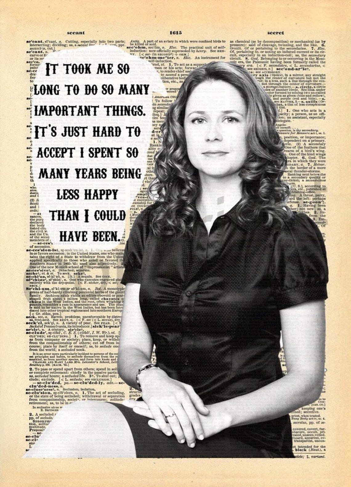 The Office Pam Beesly Dictionary Art Print Etsy Israel