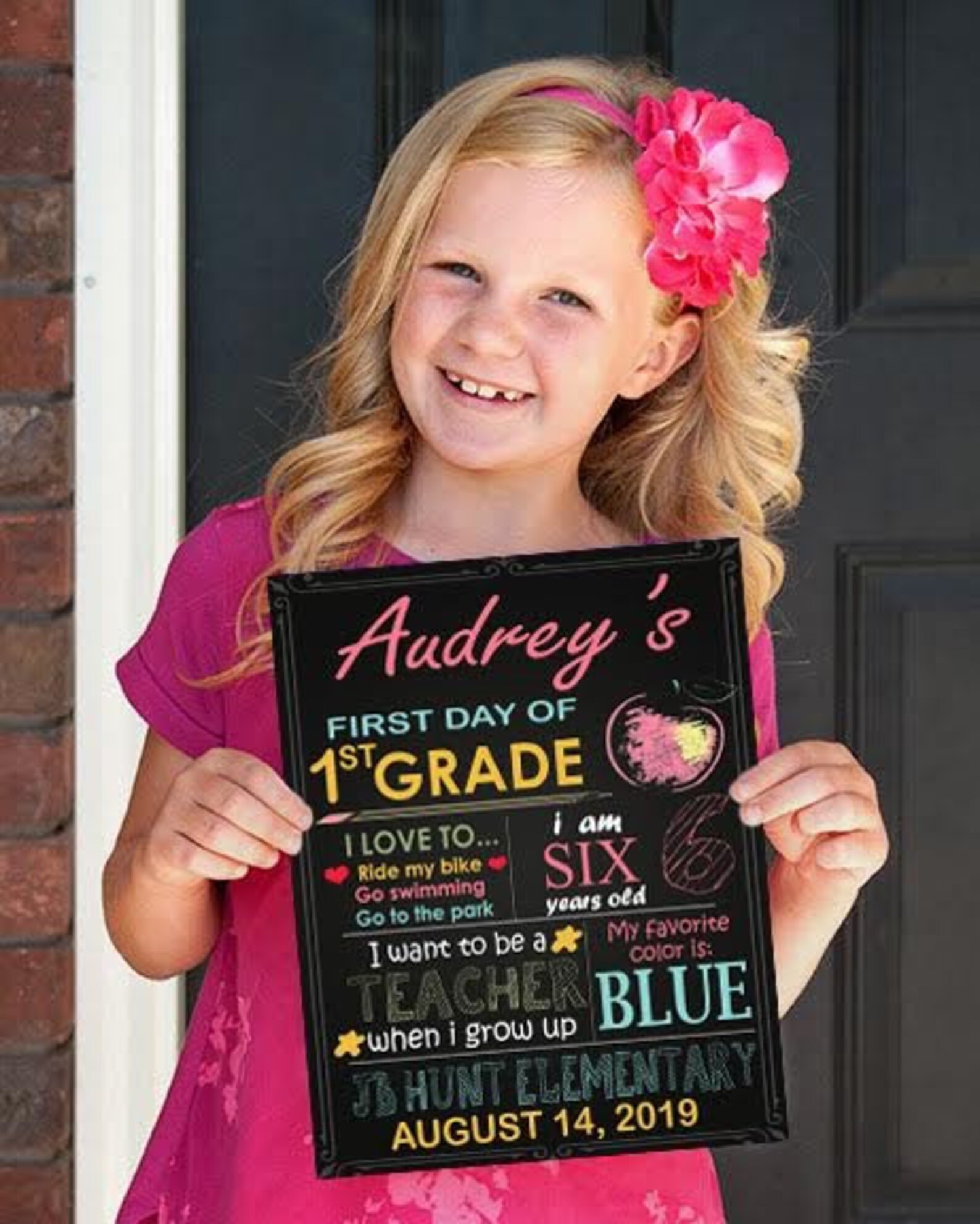 First Day of School Sign Custom First Day of School Print Etsy