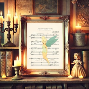 Peter Pan Tinker Bell Vintage Sheet Music Art Print