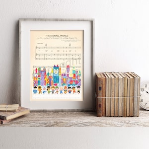 It's A Small World Boys and Girls Sheet Music Art Print