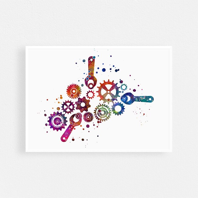 Mechanical Engineering Art Print Mechanical Engineer Gift | Etsy