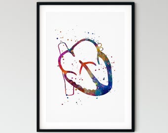 ASD Heart Defect Print, Atrial Septal Defect Art, Congenital Heart Wall Decor, Cardiology Office Poster, Pediatric Cardiology Gift