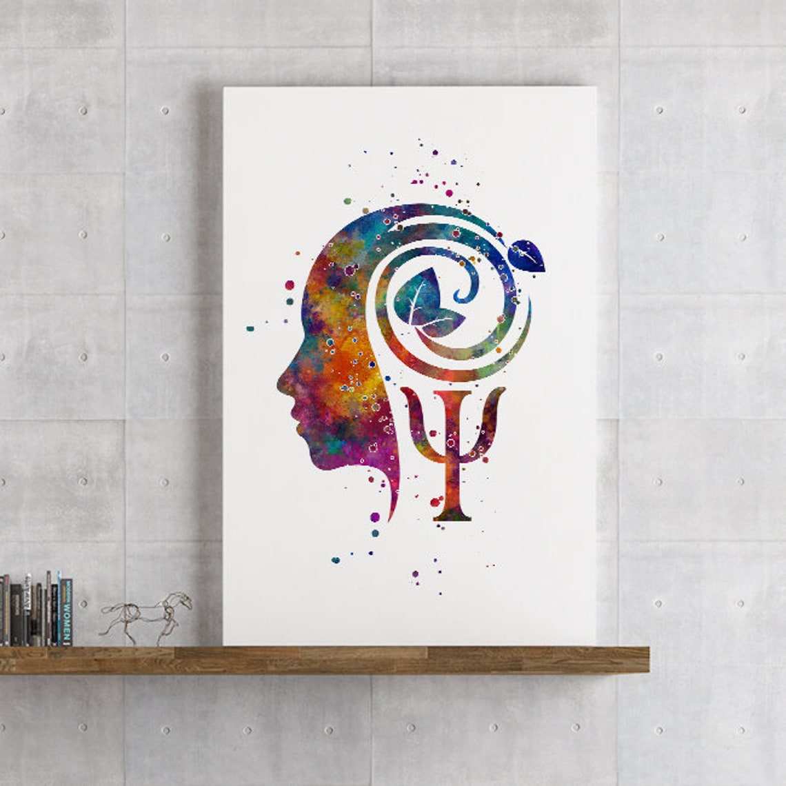 Psychology art Psych Major Gift Watercolor Print for Office Etsy