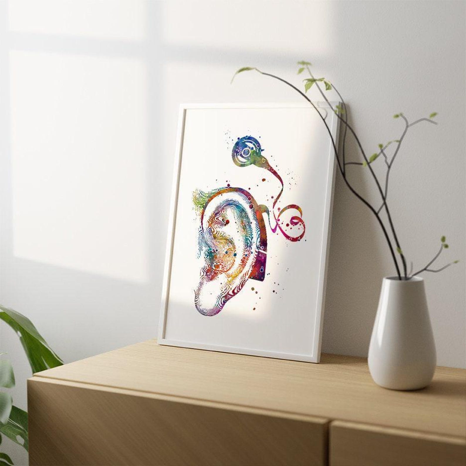 Cochlear Implant Print, Hearing Loss Wall Art, Audiologist Gift, Speech ...