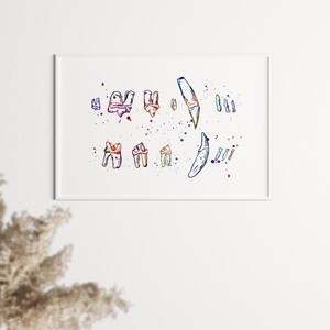 Póster de anatomía dental felina, arte mural para clínica veterinaria, guía visual de cuidado bucal felino, decoración colgante para estudiantes de salud animal, regalo para veterinarios.