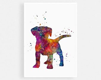 Jack Russell Watercolor Print, Cute Puppy Dog Print, Dog Art for Home Decor, Gift for Pet Owner, Wall Art for kids room