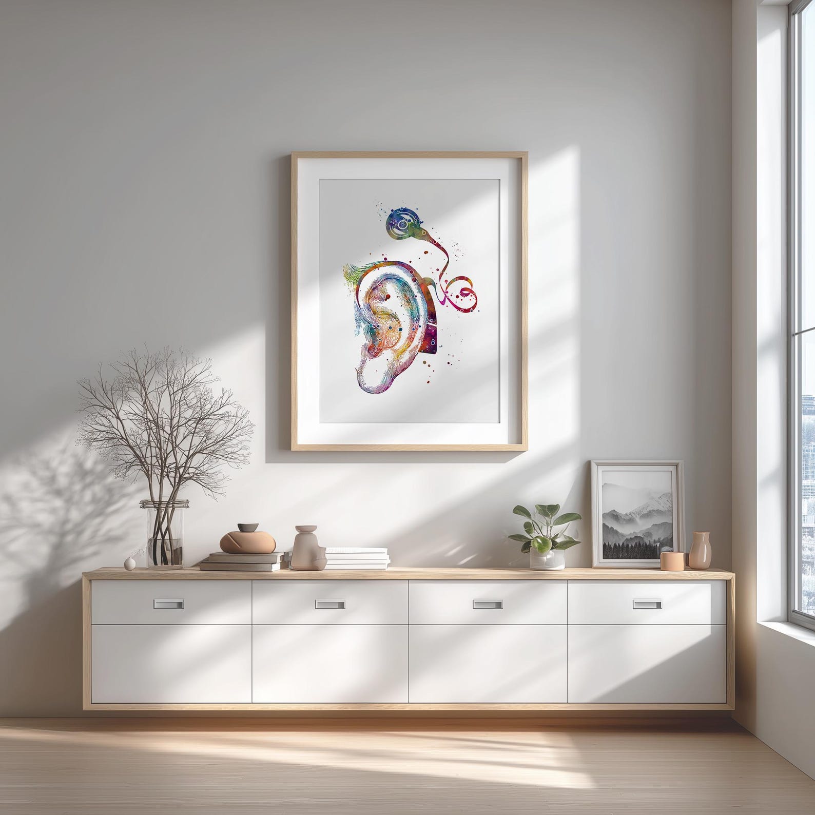 Cochlear Implant Print, Hearing Loss Wall Art, Audiologist Gift, Speech ...