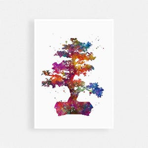 Bonsai Tree art print | Zen Wall Art for Office or Living Room | Housewarming Gift