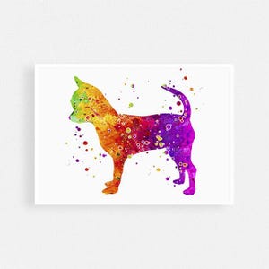 Watercolor Dog Print Chihuahua, Dog Nursery Decor, Wall Art for Bedroom