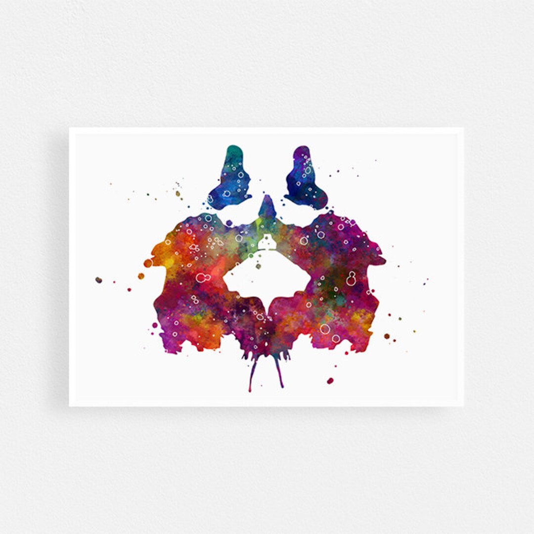 Doctor of Psychology Gift Rorschach Art Watercolor Print Inkblot Test ...