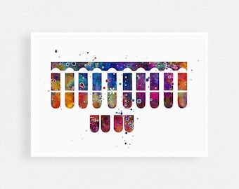Court Reporter gift, Stenographer Keyboard Watercolor Print, Law Court Reporter Office Decor