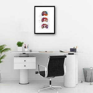 Alzheimers Disease, Neurology Art, Neurologist office decor, Alzheimers Brain Medical Poster for Clinic Wall Decoration, Colorful Artwork image 5
