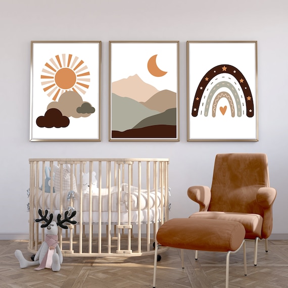 Soaoo 9 Mongolfiere Decorazione, Parete Per Camerette Bambini Legno Stile Bohmien Per Baby Shower Camera Da Letto Aula Giochi