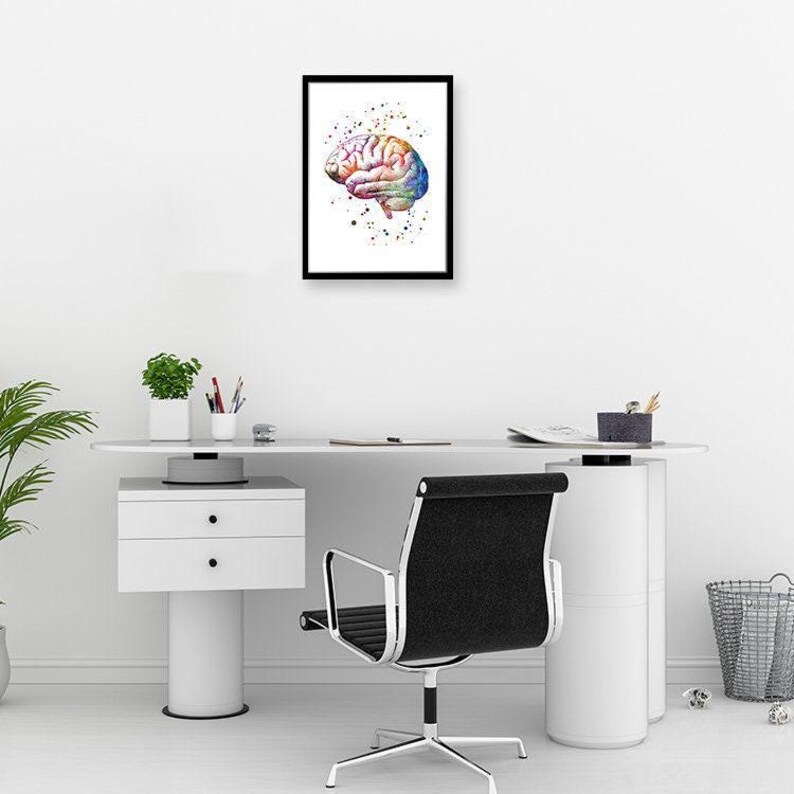 Brain Anatomy Art Print | Medical Office Decor | Human Anatomy ...