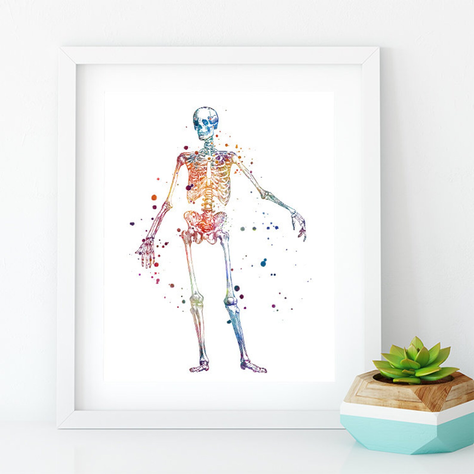 Skeleton Print Chiropractic art Chiropractor Office decor Med Etsy