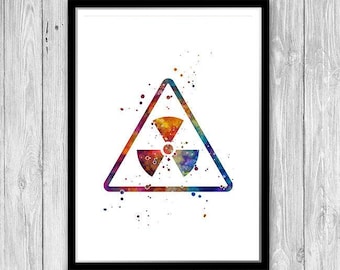 Radiology sign, radiologist gift, radiology technician office decor, watercolor art print
