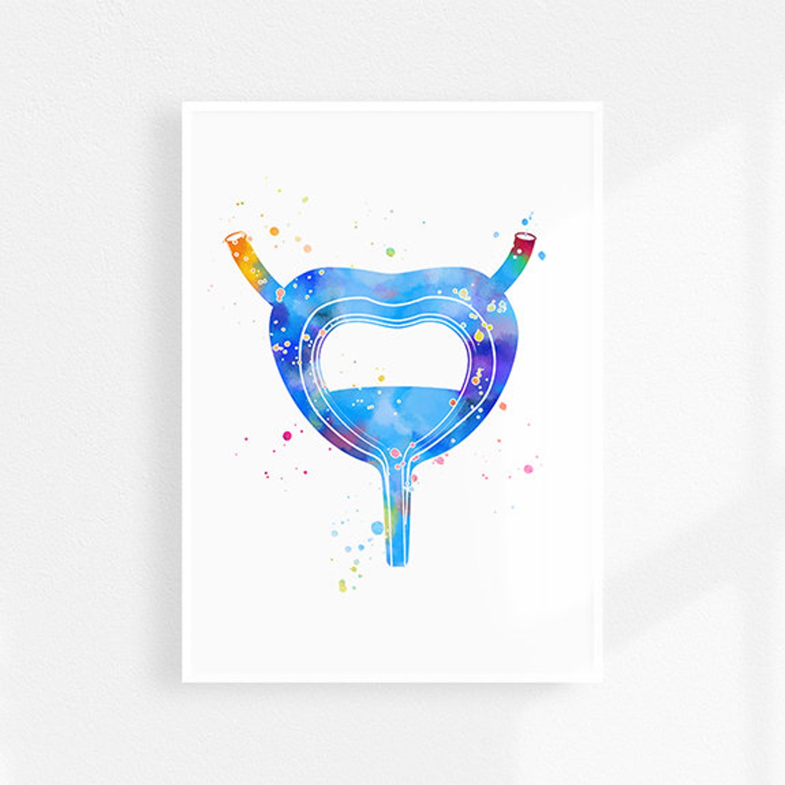 Urologist Gift, Urology Art Set Prints, Watercolor Anatomy Prints for