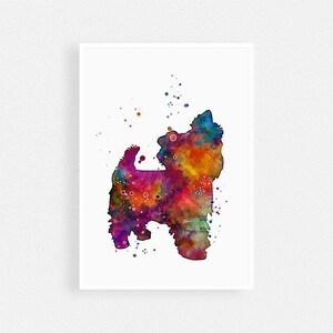 Gift for yorkie lovers - Watercolor yorkie art print