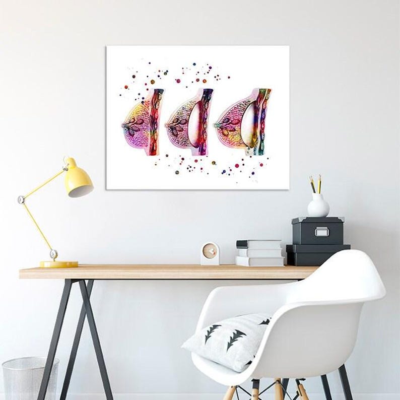 Female Breast Augmentation watercolor print, plastic surgeon gift, plastic surgery image 3