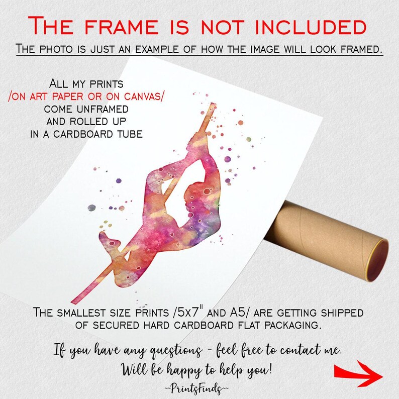 Pole Dance art print | Pole dancer watercolor print | Pole dancing poster | Dance studio decor image 6
