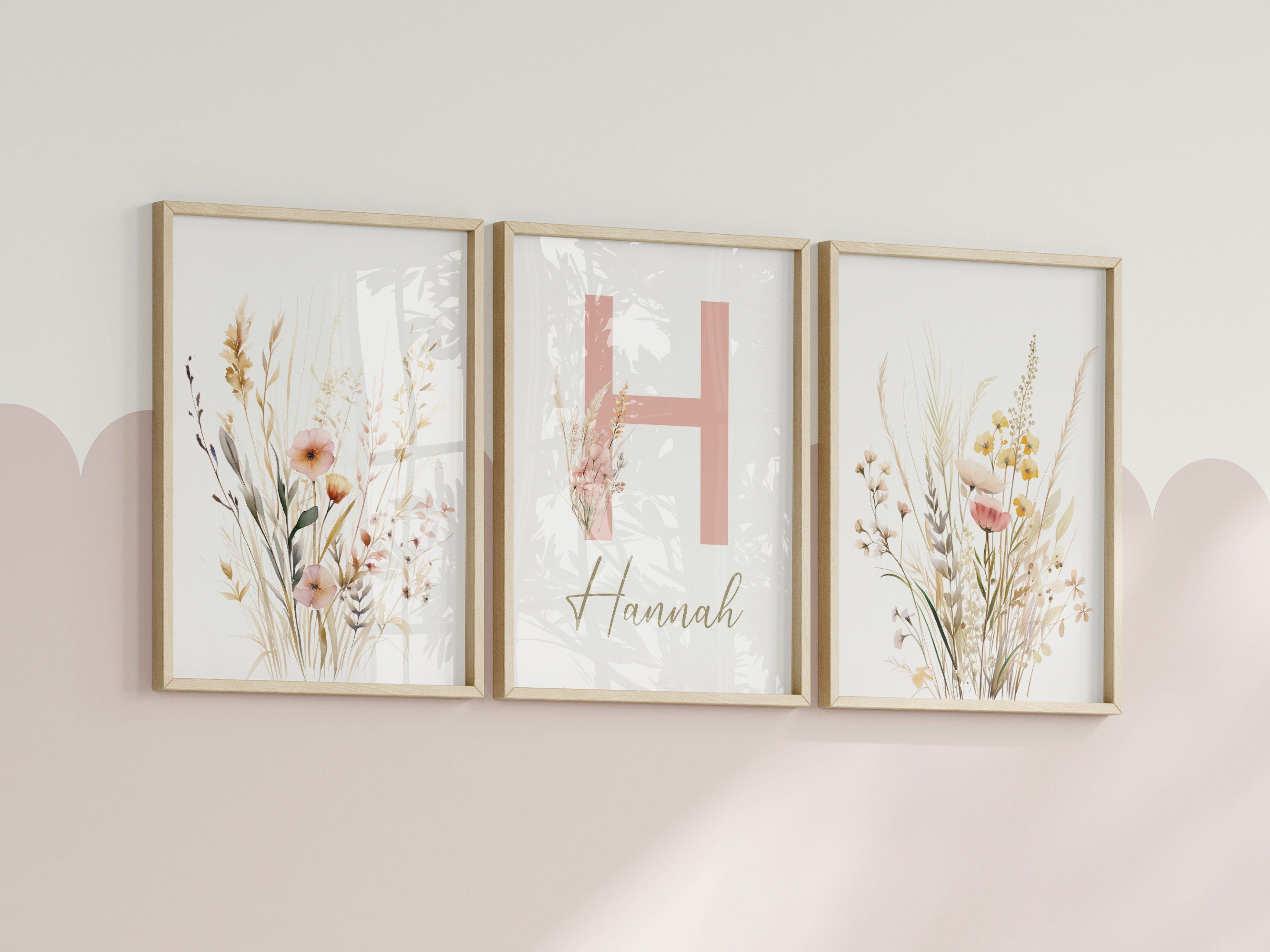 Custom Wildflowers Prints | Floral Baby Girl Nursery Decor | Boho ...