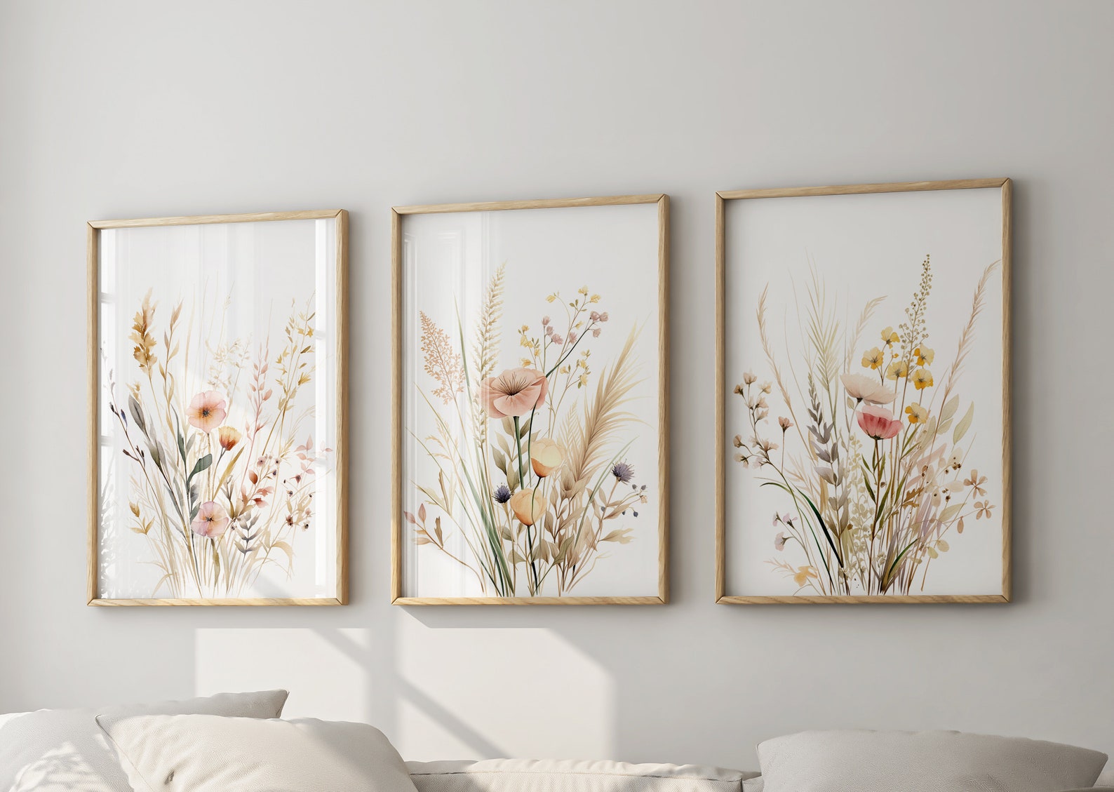 Boho Nursery Decor | Wildflowers Prints | Floral Baby Girl Nursery Wall ...