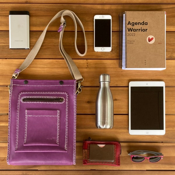 Lilac Shoulder Bag · Comfortable Leather Bag · Purple Shoulder Bag · Travel Bag · Large Bag · Stylish Bag · Handmade Bag