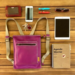 Violet Leather Backpack · Original Stylish Backpack · Lilac Feminist Backpack · Travel Backpack · Safe Backpack · Woman Backpack
