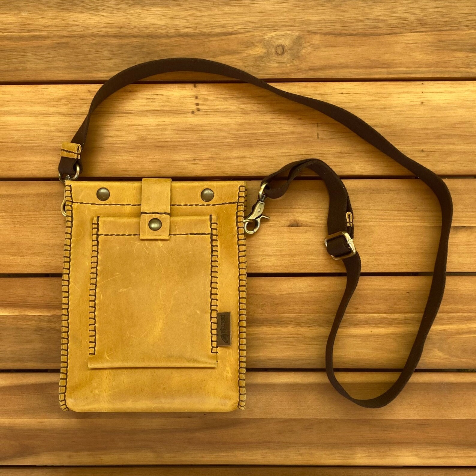 Yellow Leather Shoulder Bag main image 1