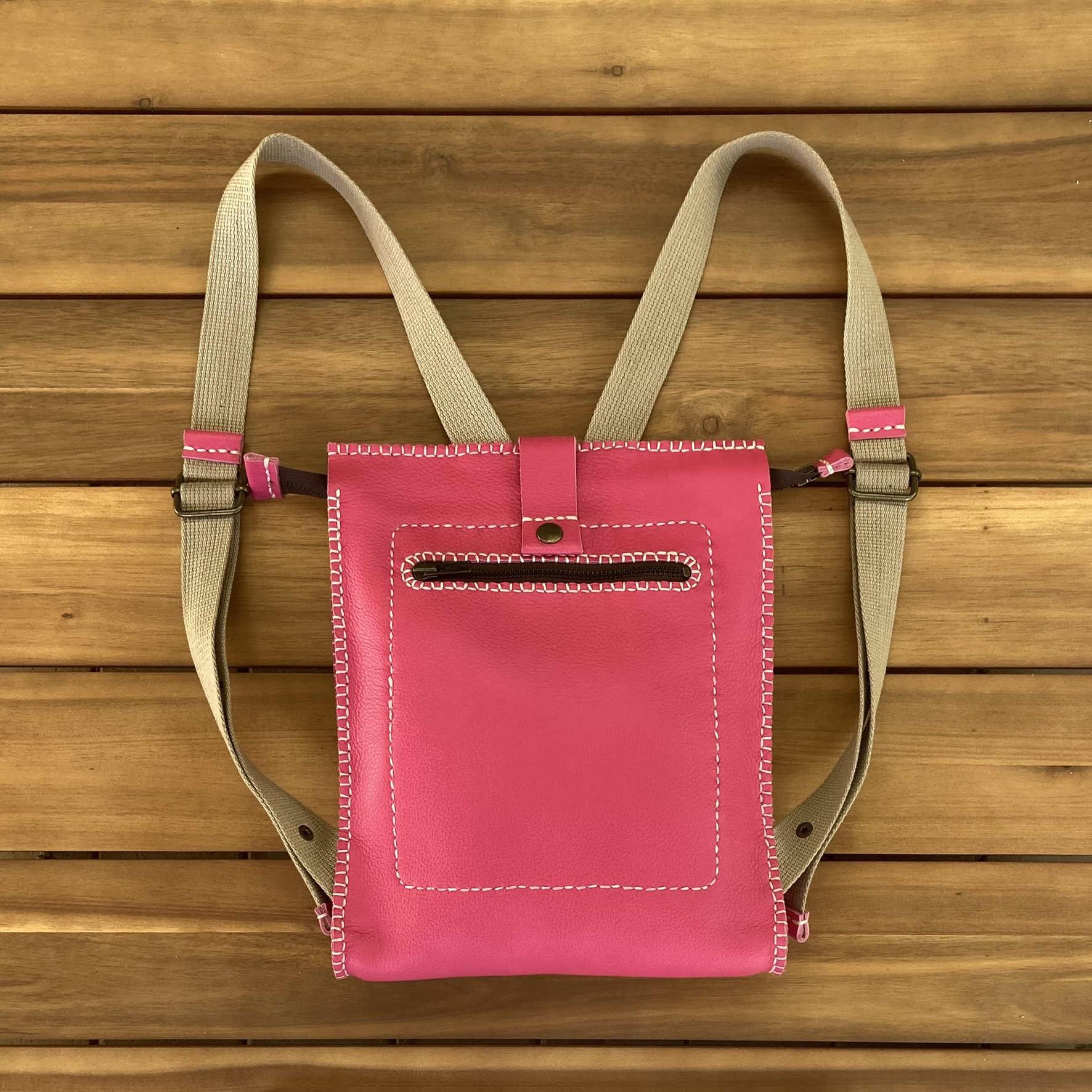 apostrophe leather sling backpack Apostrophe Hand Bag Backpack Purse Leather Brown New