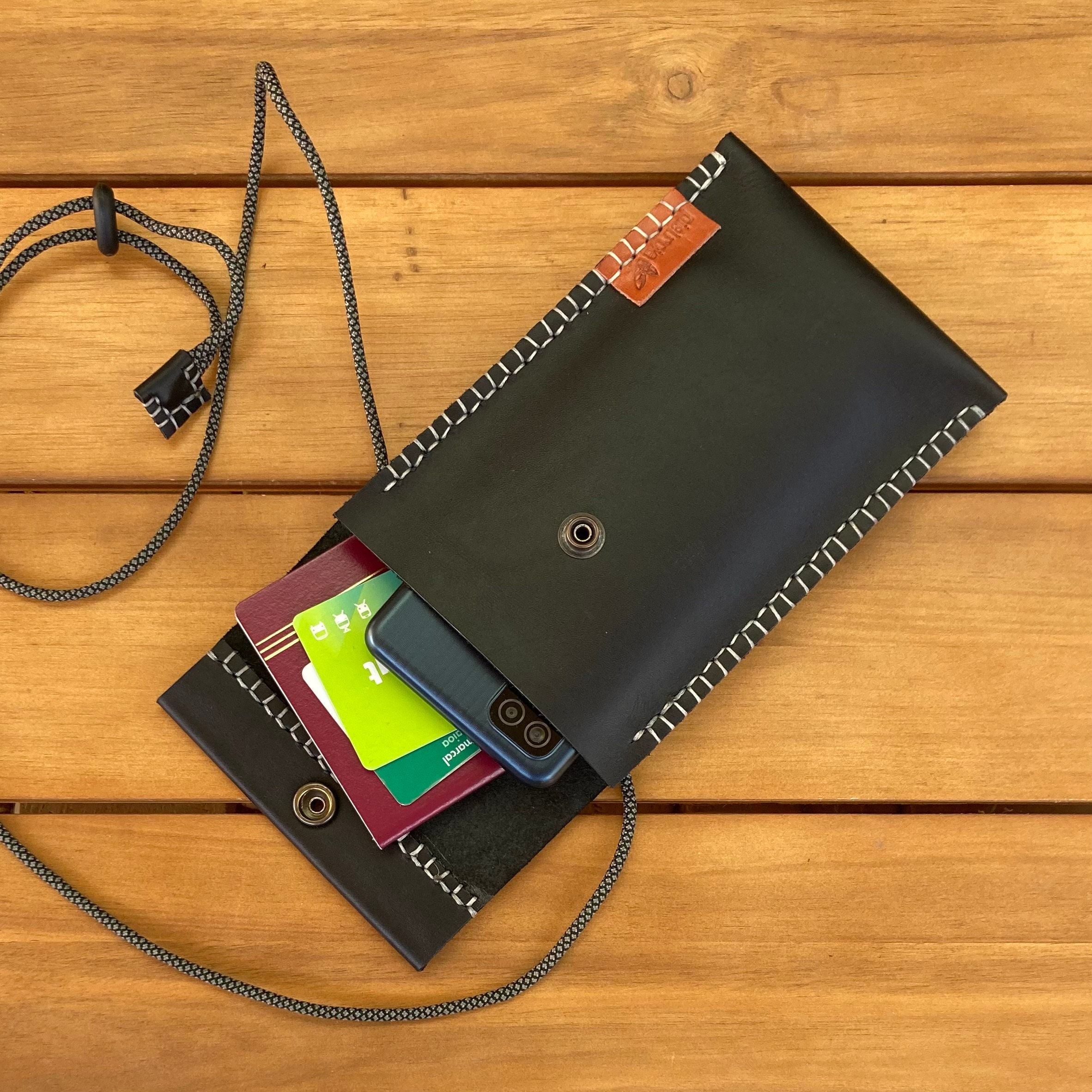 Black Passport Wallet Leather Passport Wallet Wallet for Etsy