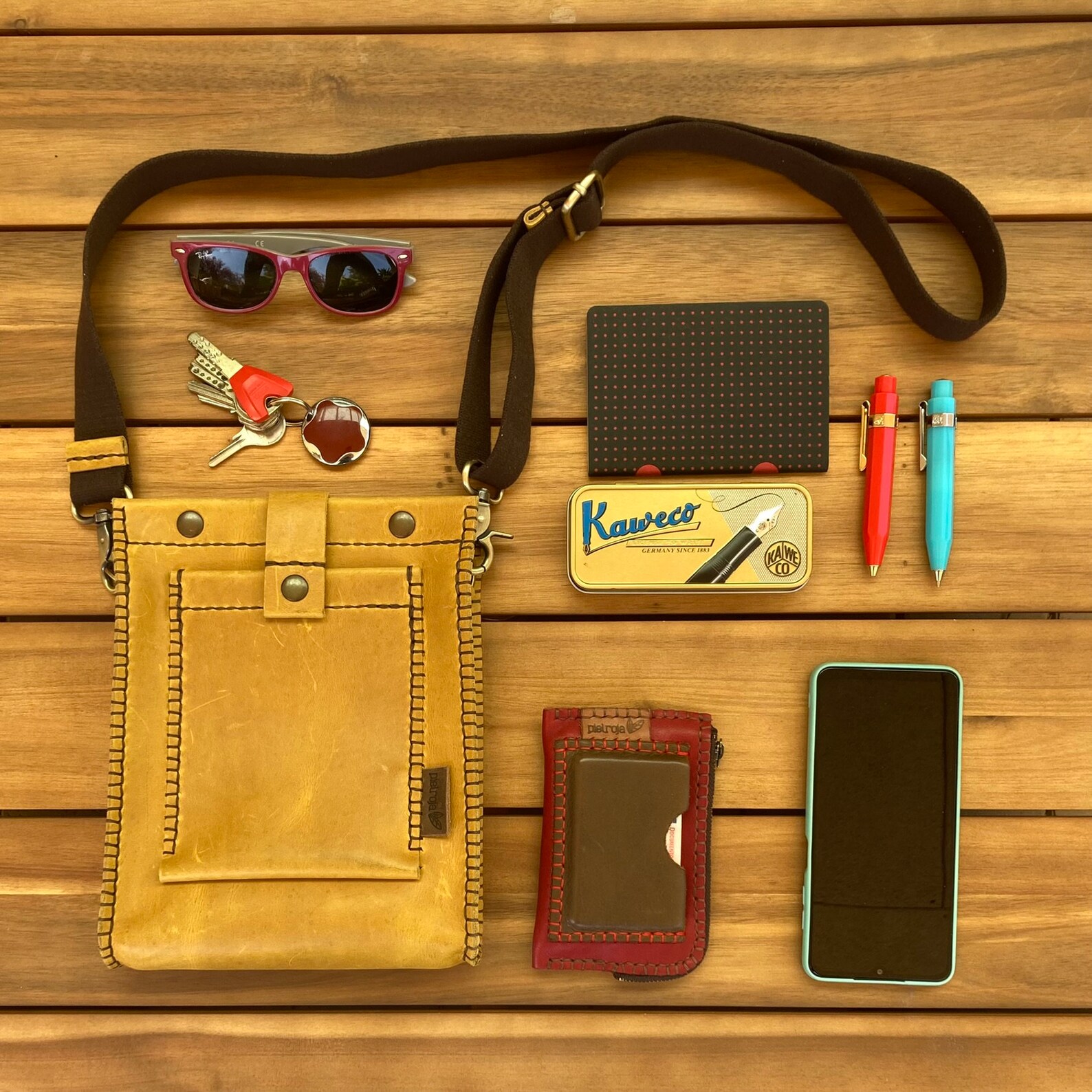 Yellow Leather Shoulder Bag