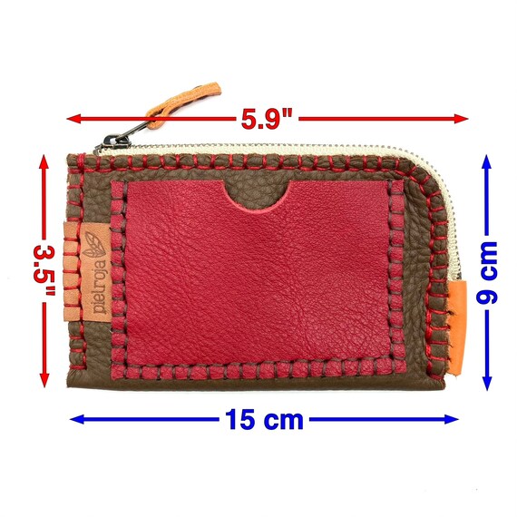 Alegre monedero cuero - Etsy España