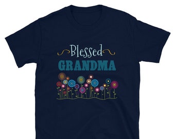 Blessed Grandma T-Shirt, Nana Tee Shirt, Thanksgiving Christmas Birthday Gift for Grandmother