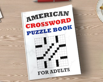 Large Print Crossword Puzzles for Adults, 100 Printable Games (Digital Download)