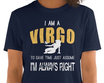Virgo Zodiac T-Shirt, Astrology Sign Tshirt, Horoscope Birthday Tee Shirt, Constellation Symbol Gift, Astrological Gifts, Unisex T Shirts