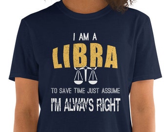 Libra Zodiac T-Shirt, Astrology Sign Tshirt, Horoscope Birthday Tee Shirt, Constellation Symbol Gift, Astrological Gifts, Unisex T Shirts