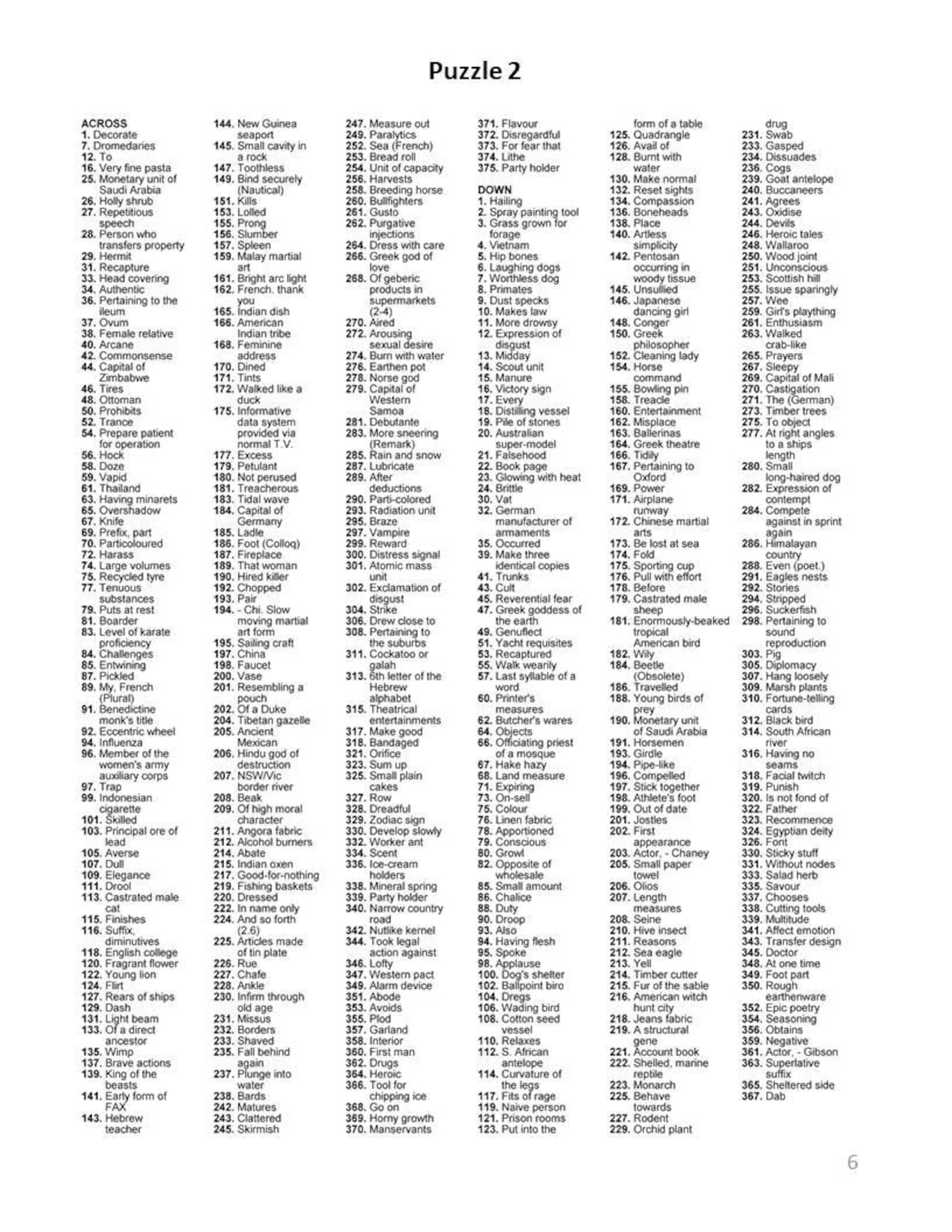 Digital Download 40 Printable Giant Crossword Puzzles for - Etsy Canada