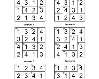 Math Sudoku Puzzles: Easy 4x4 Grid: 300 Games With Solution: Fun Arithmetic  Logic Puzzle Games to Practice Your Addition, Subtraction, Multiplication