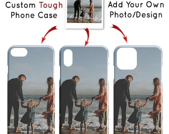 Custom Tough Phone Case, iPhone 14 13 12 11 Pro Max Mini X Xs Xr 8 Plus, Personalized Photo Gift, Glossy Finish