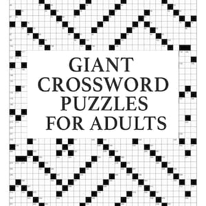 Digital Download 40 Printable Giant Crossword Puzzles for Adults, Large ...