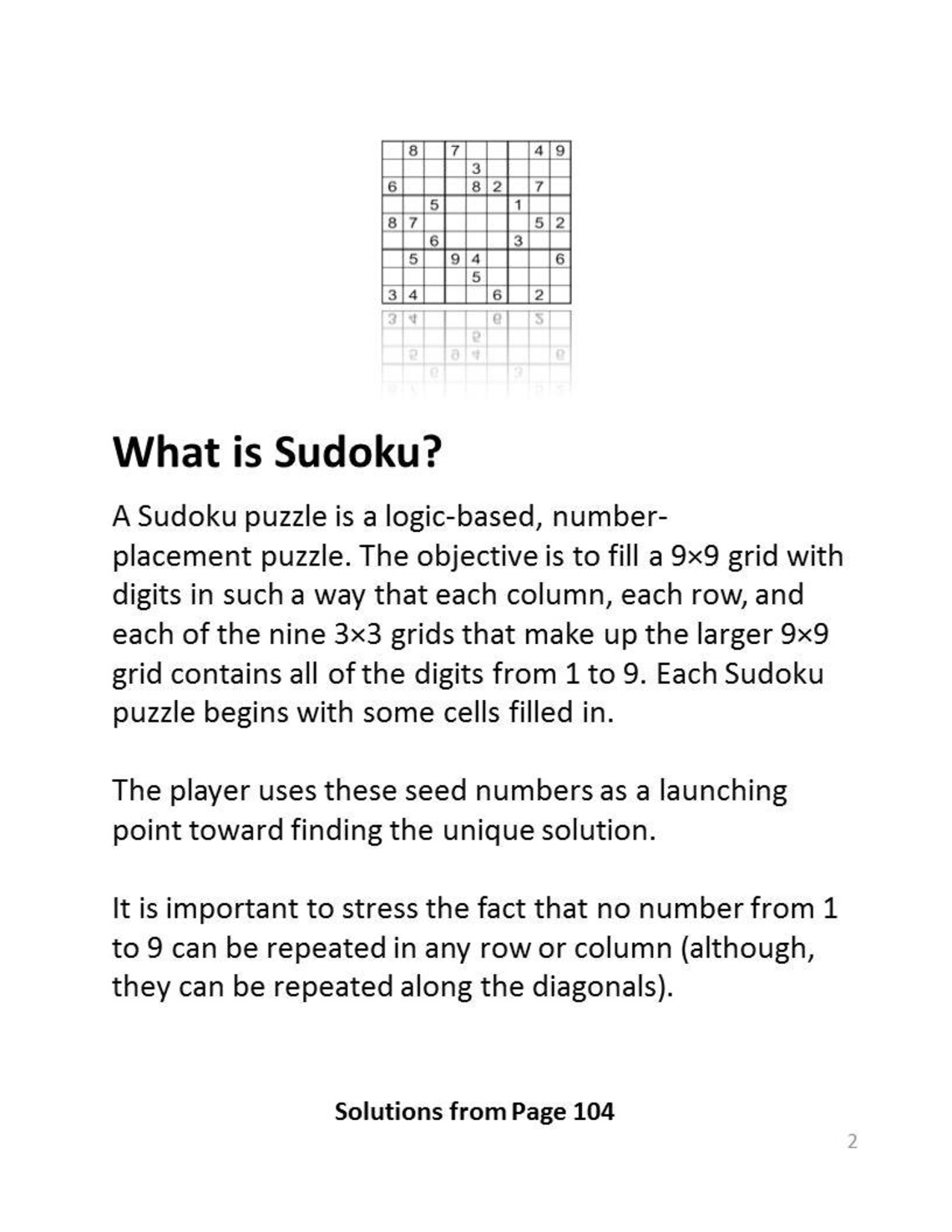 Digital Download 100 Printable Sudoku Puzzles for Beginners | Etsy