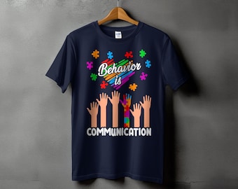 T-shirt de sensibilisation à l'autisme, t-shirt graphique arc-en-ciel avec mains de puzzle drôle, amour de la neurodiversité, chemise d'acceptation du soutien